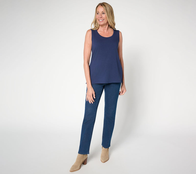 Denim & Co. Essentials Favorite Jersey Scoop Neck Tank Top — View 5