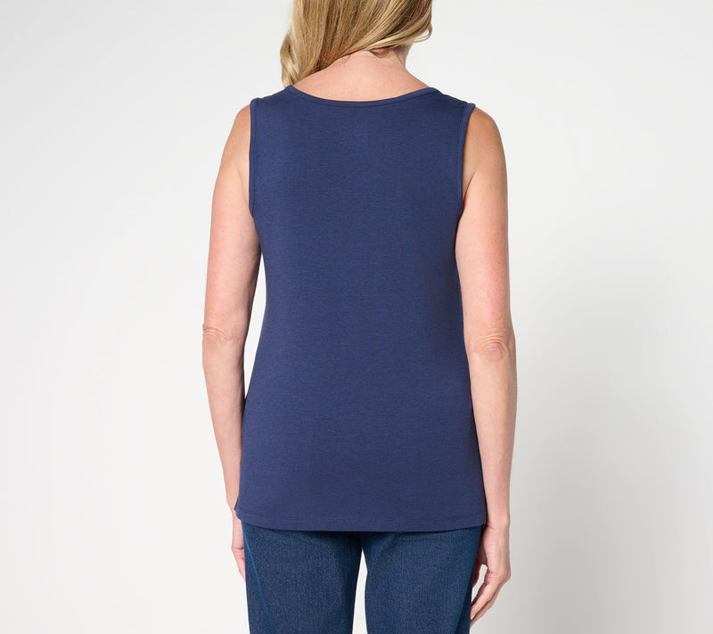 Denim & Co. Essentials Favorite Jersey Scoop Neck Tank Top — View 4
