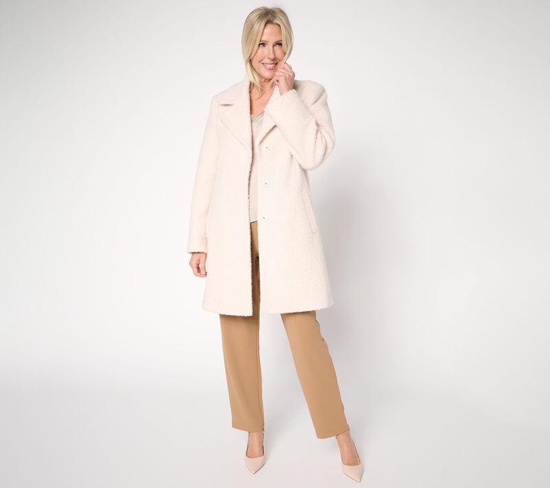 Dennis Basso Regular Everyday Teddy Coat with Snaps — View 16