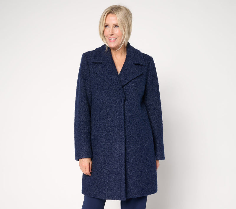 Dennis Basso Petite Everyday Teddy Coat with Snaps — View 5