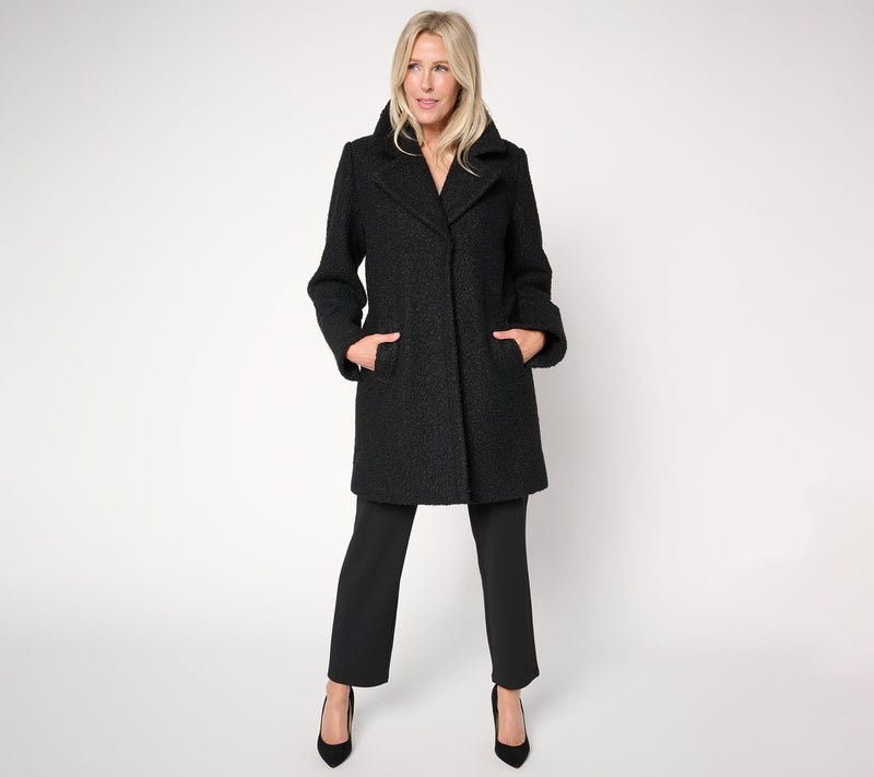 Dennis Basso Petite Everyday Teddy Coat with Snaps — View 14