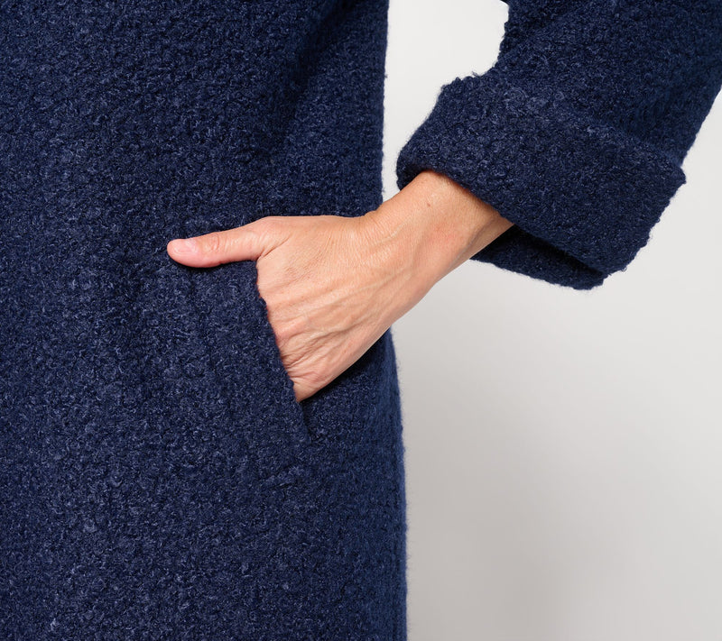 Dennis Basso Petite Everyday Teddy Coat with Snaps — View 6
