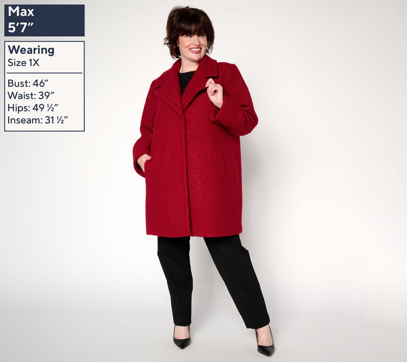 Dennis Basso Petite Everyday Teddy Coat with Snaps — View 2