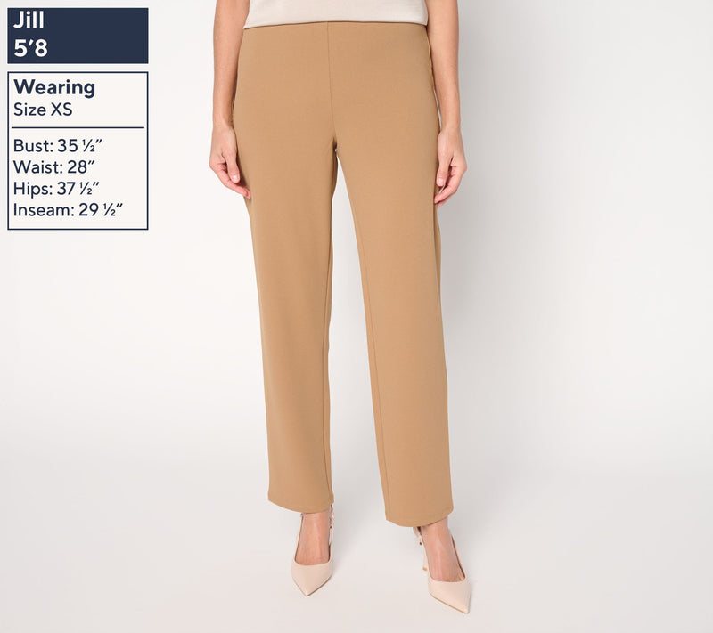 Dennis Basso Regular Luxe Crepe Hollywood High Waist Slim Leg Pant — View 2