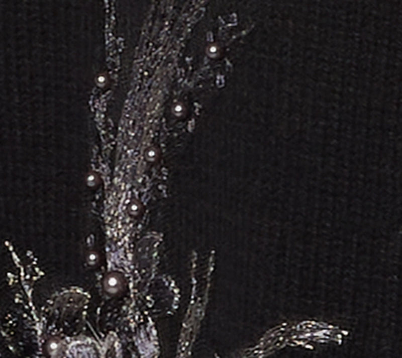 Dennis Basso Sweater with Sequin and Faux Pearl Embellishment — View 6