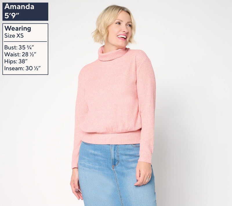 Peace Love World Rib Comfy Turtleneck — View 4