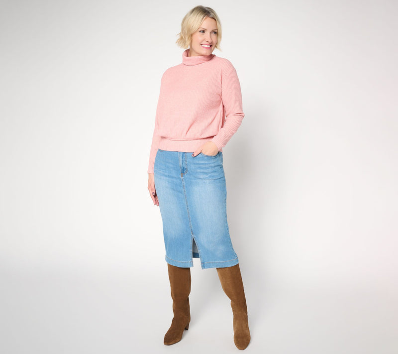 Peace Love World Rib Comfy Turtleneck — View 6