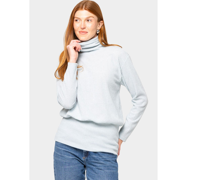 Peace Love World Rib Comfy Turtleneck — View 9