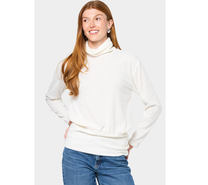 Peace Love World Rib Comfy Turtleneck — View 10