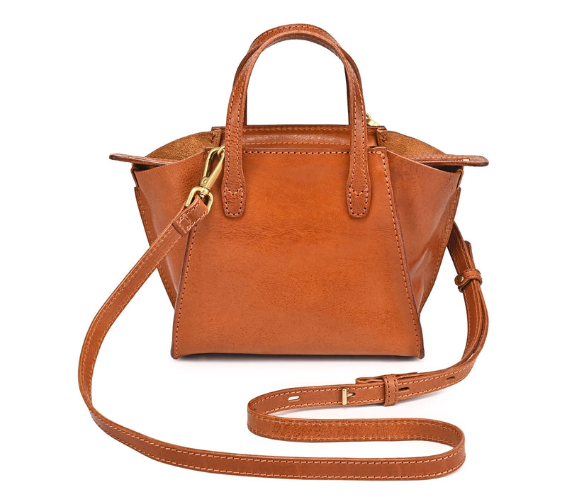 Old Trend Iris Mini Leather Tote with ShoulderStrap — View 3