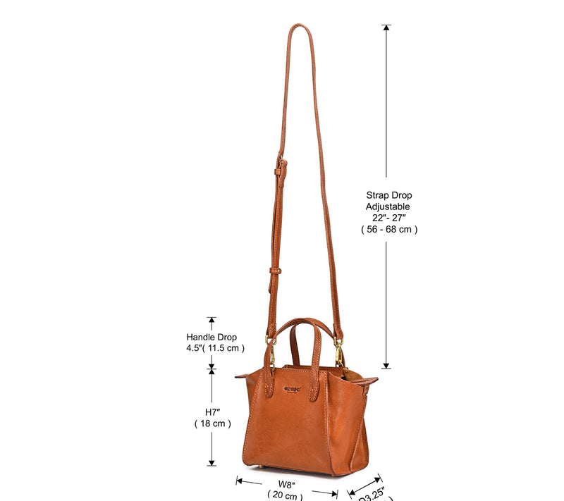 Old Trend Iris Mini Leather Tote with ShoulderStrap — View 5