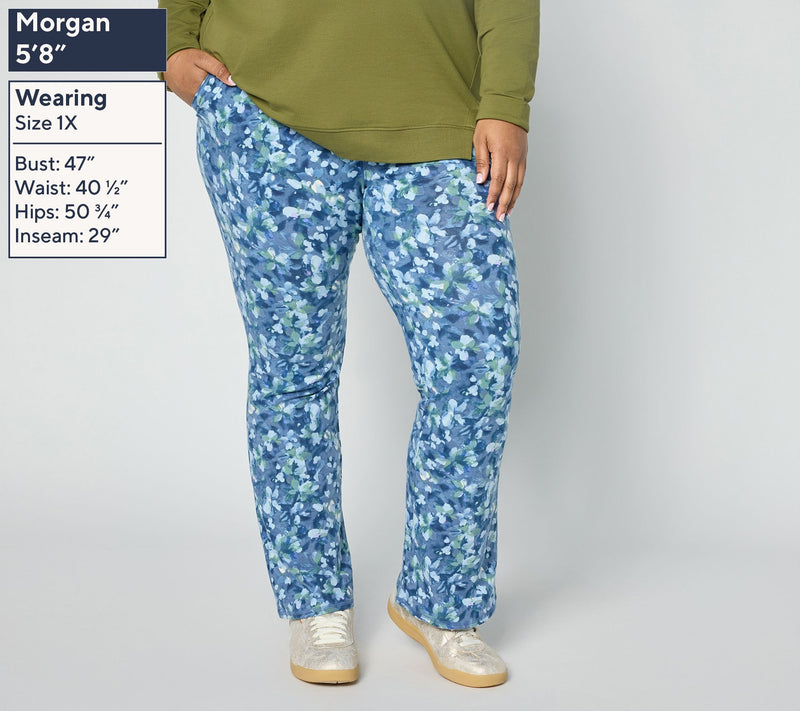 Denim & Co. Active Petite Duo Stretch Lightly Boot Pants — View 2