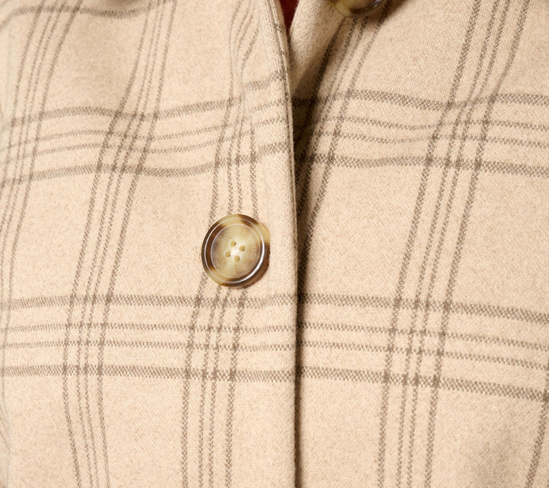 Susan Graver Regular Glen Plaid Button Front Coat — View 13