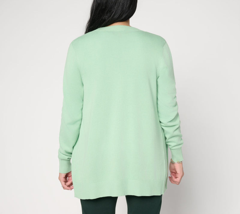 Susan Graver Embellished Open Front Cardigan — View 4