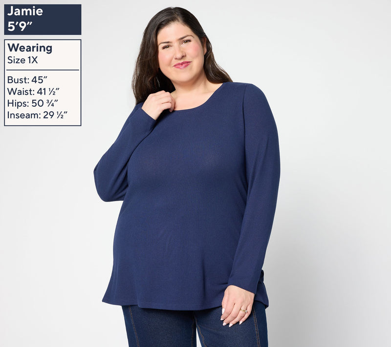 Denim & Co. Essentials Heavenly Jersey 2-Pack Scoop Neck Tops — View 2
