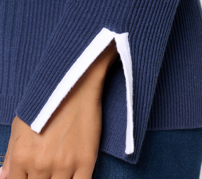Susan Graver Novelty Pull Over Sweater with Tipping — View 6