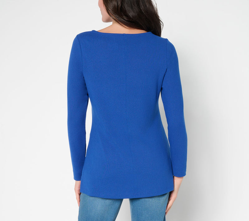 Denim & Co. Essentials Regular Heavenly Jersey Boat Neck Tunic — View 4