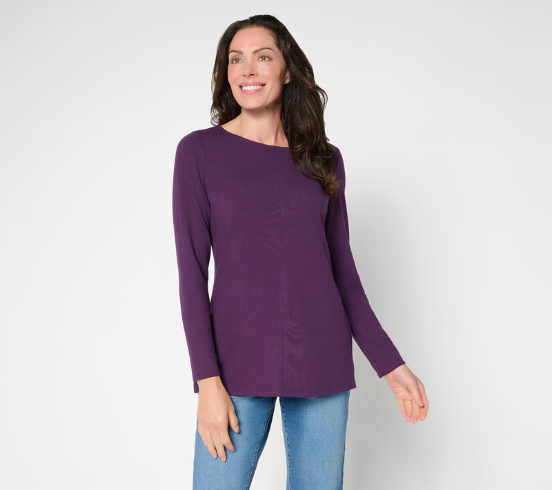 Denim & Co. Essentials Regular Heavenly Jersey Boat Neck Tunic — View 11