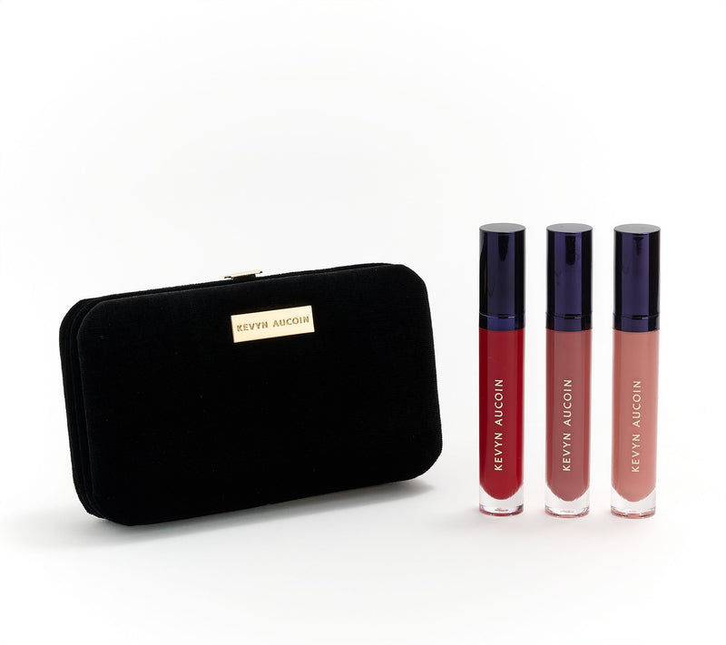 Kevyn Aucoin Velvet Liquid Lipstick Trio With Velveteen Clutch — Main view