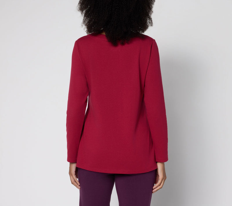 Denim & Co. Essentials Regular Perfect Jersey Boat Neck Tunic — View 4