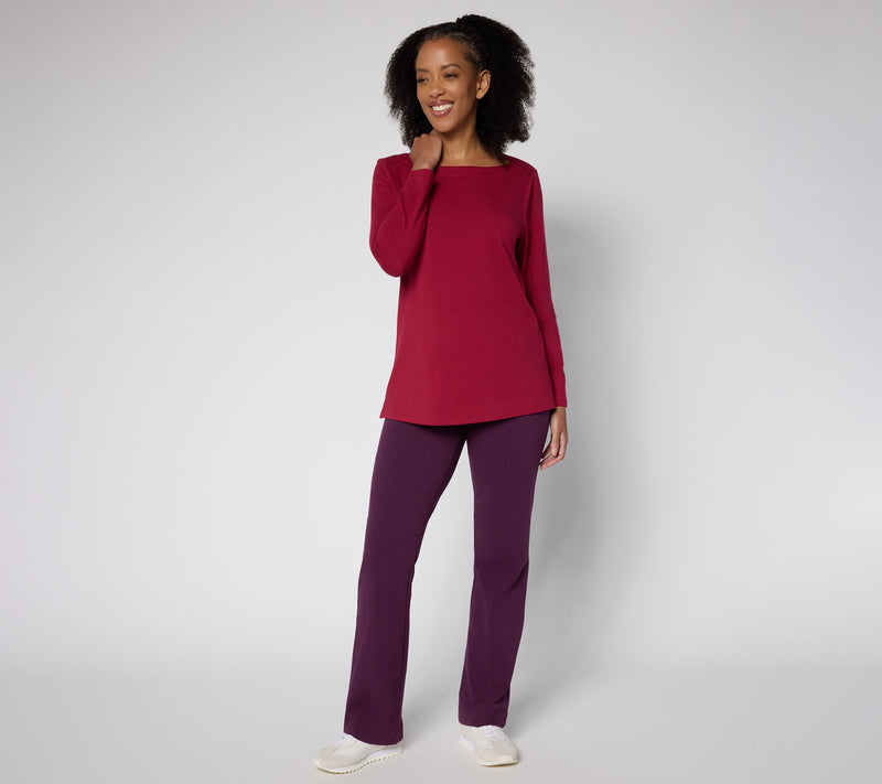 Denim & Co. Essentials Regular Perfect Jersey Boat Neck Tunic — View 5