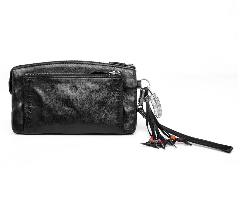 Old Trend Bluebell Leather Clutch — Main view