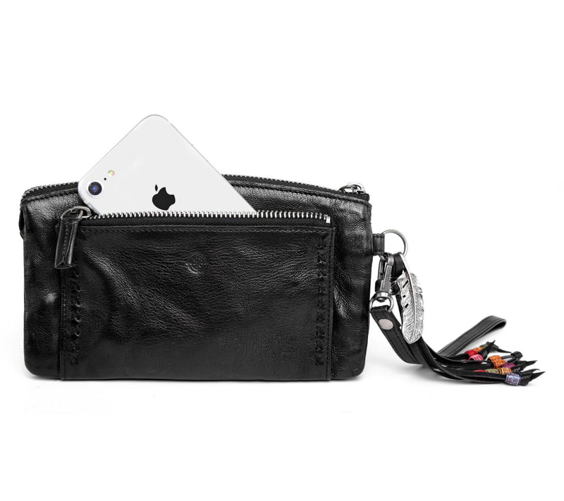 Old Trend Bluebell Leather Clutch — View 6
