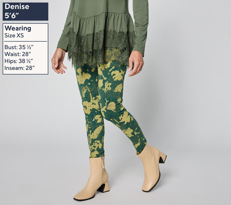 LOGO Layers by Lori Goldstein Regular Printed Leggings with Pockets — View 11