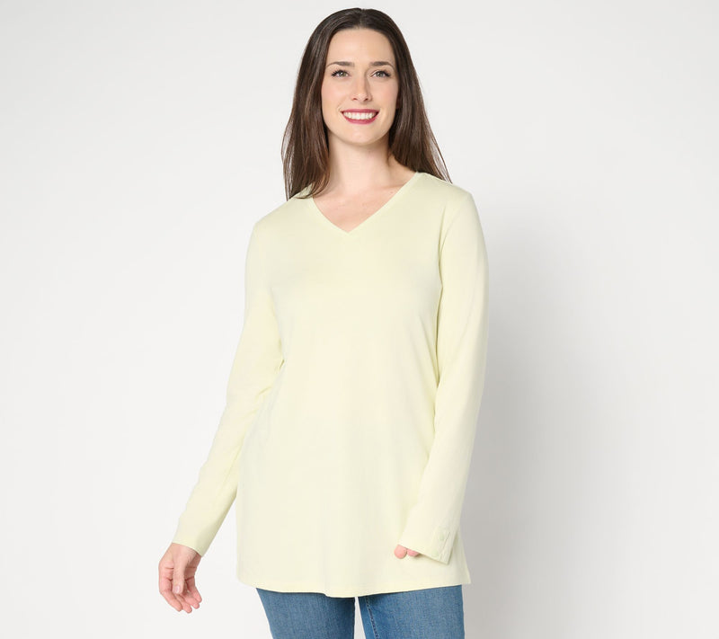 Denim & Co. Essentials Favorite Jersey V-Neck Tunic — View 12