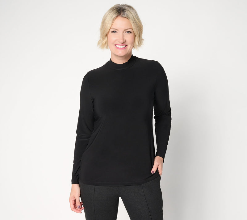 Dennis Basso Italia Knit Long Sleeve Top — View 13