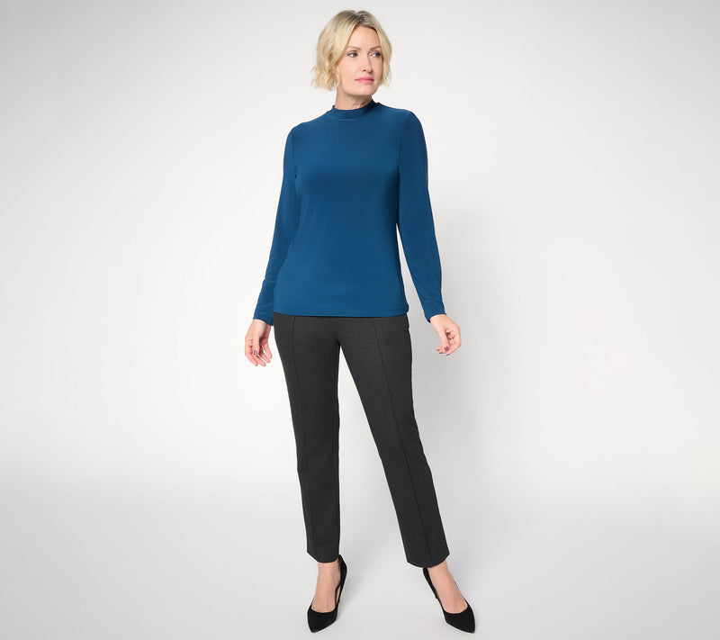 Dennis Basso Italia Knit Long Sleeve Top — View 7