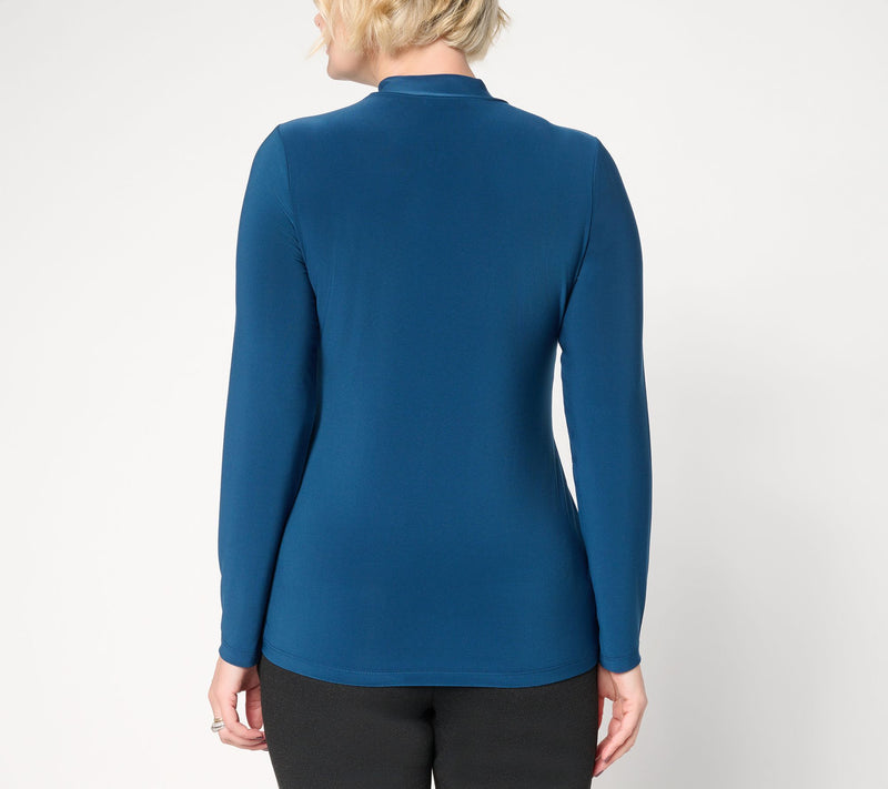 Dennis Basso Italia Knit Long Sleeve Top — View 6
