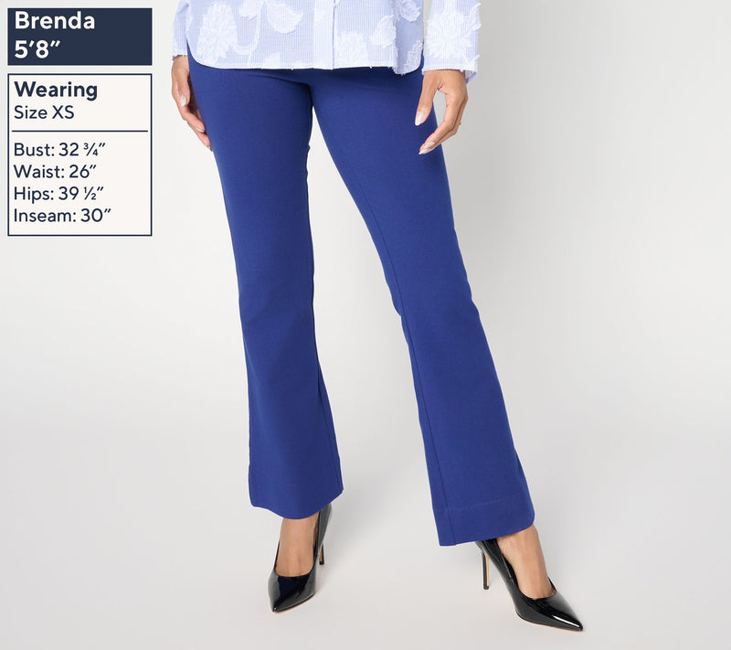 Women with Control Regular 86/14 Full Length Slim Flare Pants — View 3