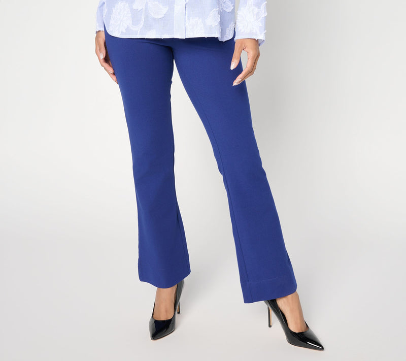 Women with Control Petite 86/14 Full Length Slim Flare Pants — View 11