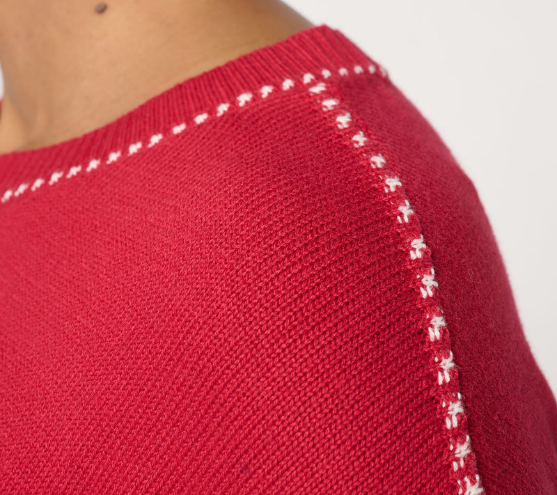Joan Rivers Snowflake Sweater with Birdseye Stitching — View 5