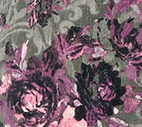 Joan Rivers Printed Floral Corduroy Snap Front Shirt — View 2
