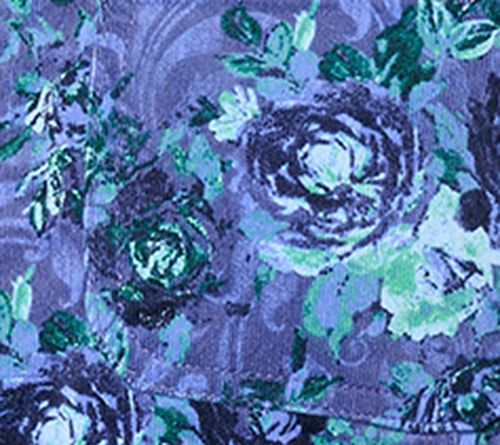 Joan Rivers Printed Floral Corduroy Snap Front Shirt — View 3