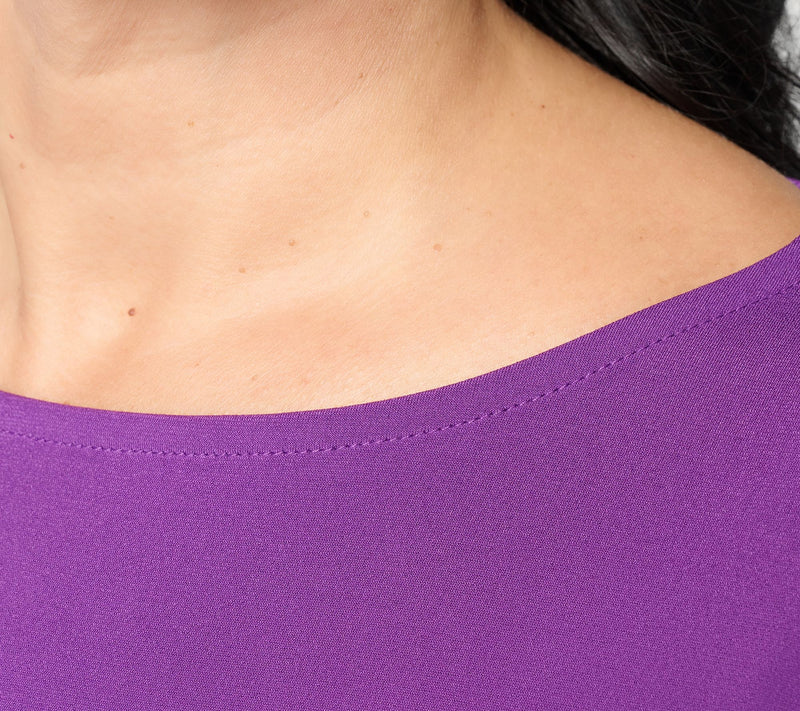 Susan Graver Essentials Liquid Knit Bateau Neck Top — View 7