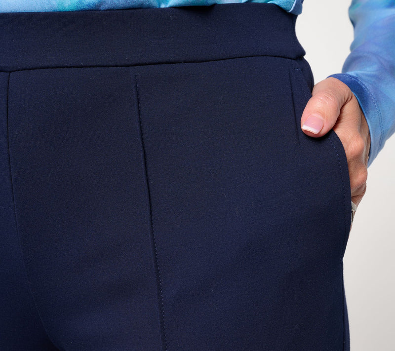 Susan Graver Regular Liquid Ponte Straight Leg Pull-On Pants — View 6
