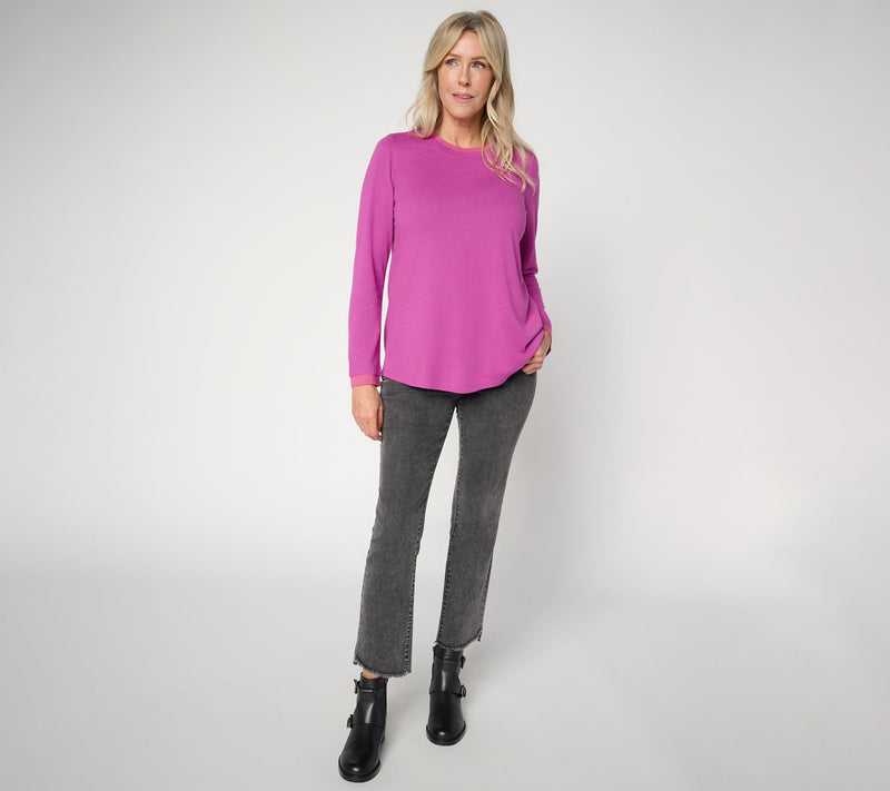 LOGO Principles by Lori Goldstein Double Layer Long Sleeve Top — View 5
