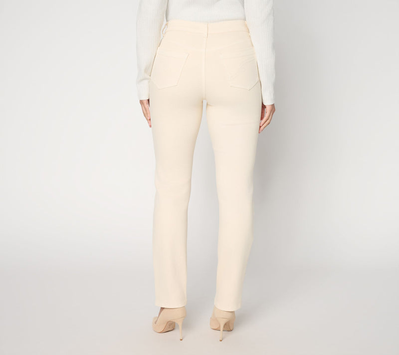 Women with Control Regular Contour Curves Full Length Jean w/ Pearls — View 5