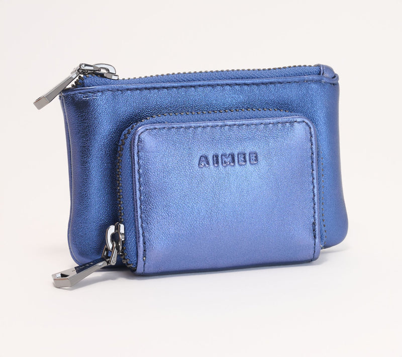 Aimee Kestenberg Mini Maverick Leather Zip Wallet — View 3