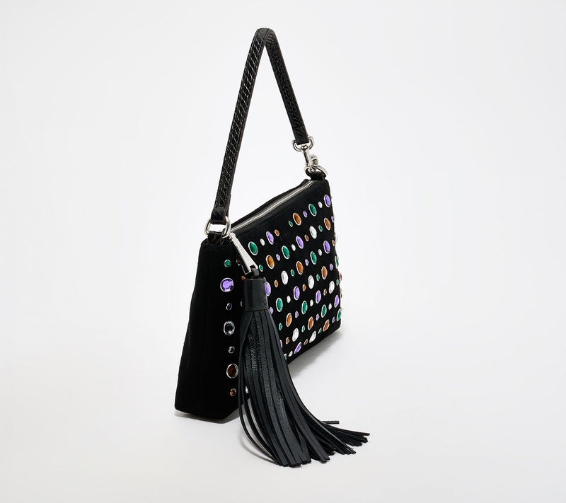 Aimee Kestenberg Onyx Hour Embellished Zip Clutch — View 2