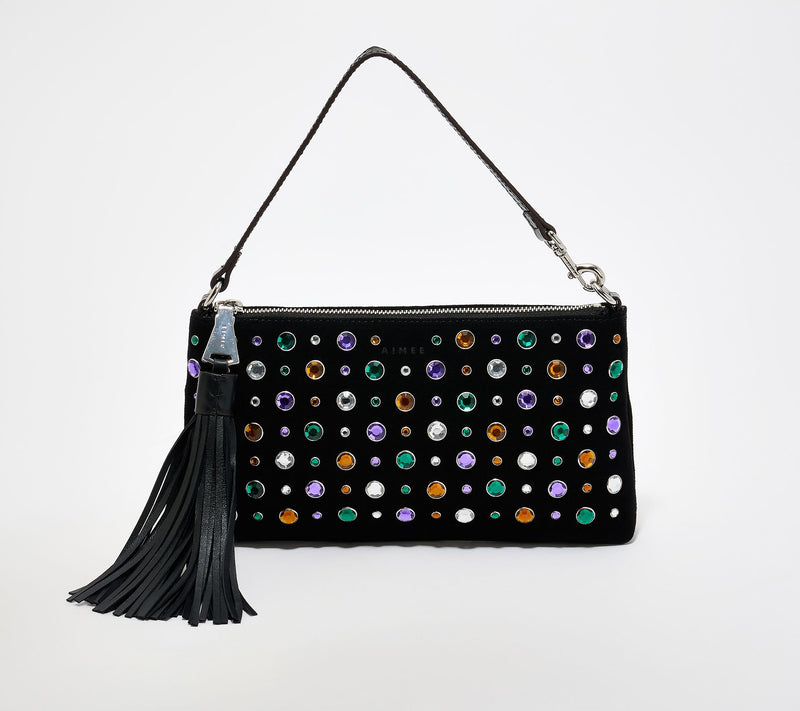 Aimee Kestenberg Onyx Hour Embellished Zip Clutch — Main view