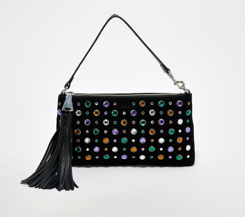 Aimee Kestenberg Onyx Hour Embellished Zip Clutch — View 10