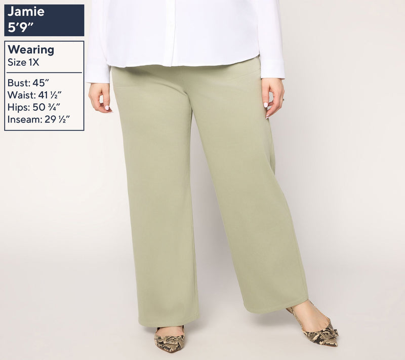 Denim & Co. Tall Comfy Knit Air Wide Leg Pants with Pockets — View 14