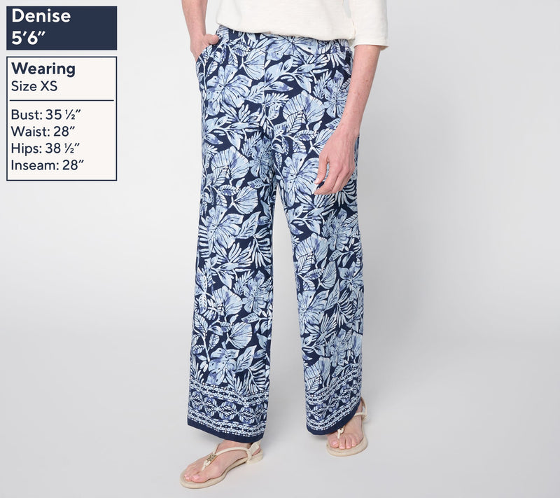 Denim & Co. Tall Beach Jersey Full Length Wide Leg Pants — View 5