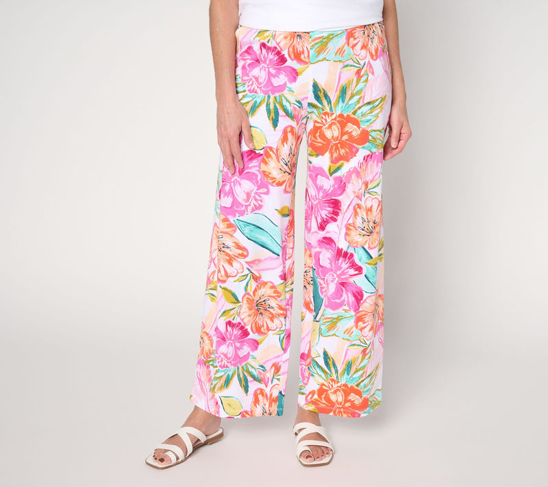 Denim & Co. Tall Beach Jersey Full Length Wide Leg Pants — View 24