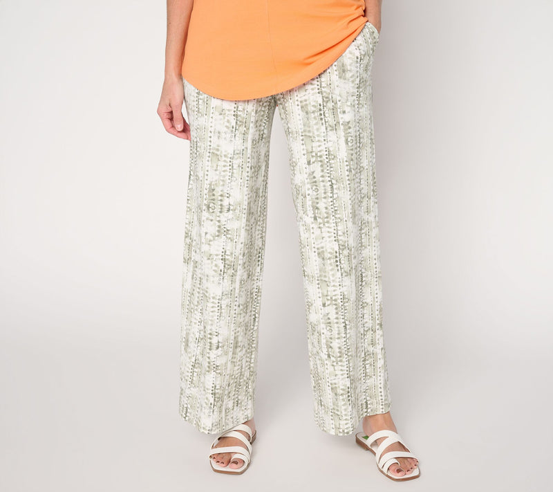 Denim & Co. Tall Beach Jersey Full Length Wide Leg Pants — View 26