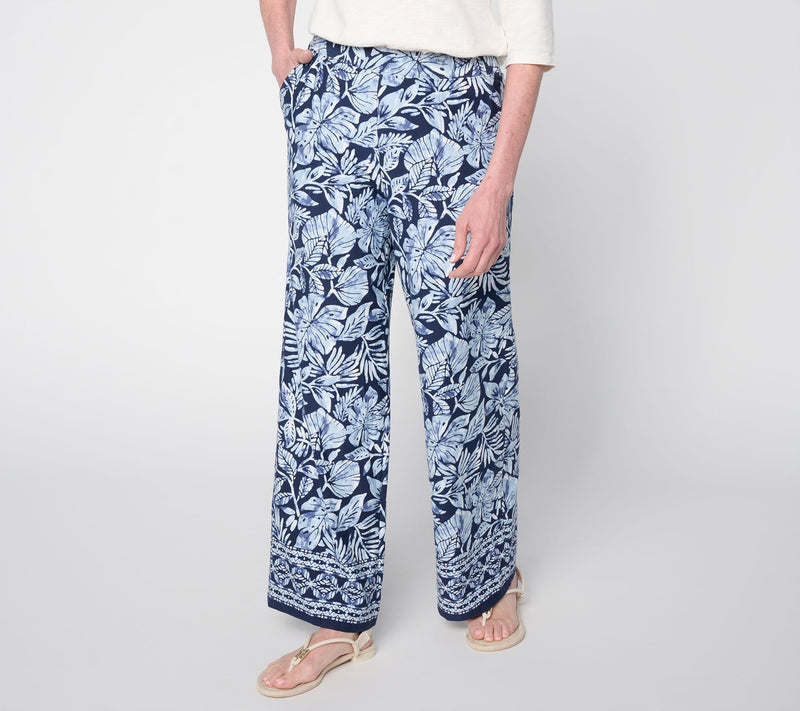 Denim & Co. Tall Beach Jersey Full Length Wide Leg Pants — View 2